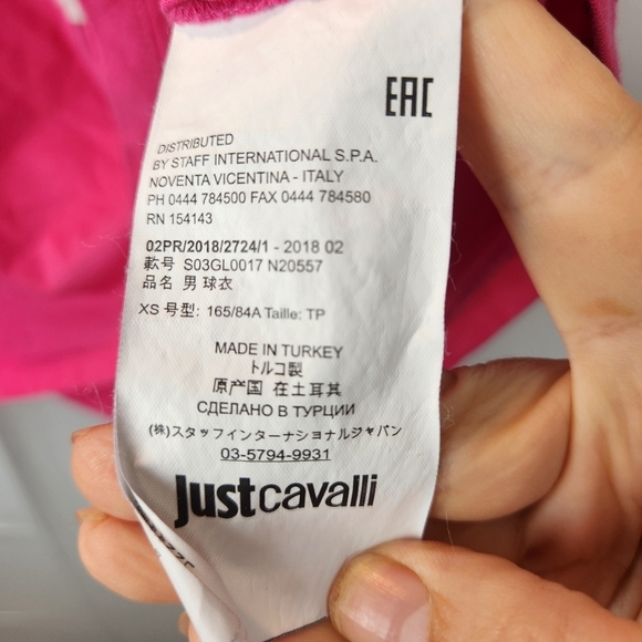 Just Cavalli pink graphics tshirt XL in VGUC - Picture 4 of 9